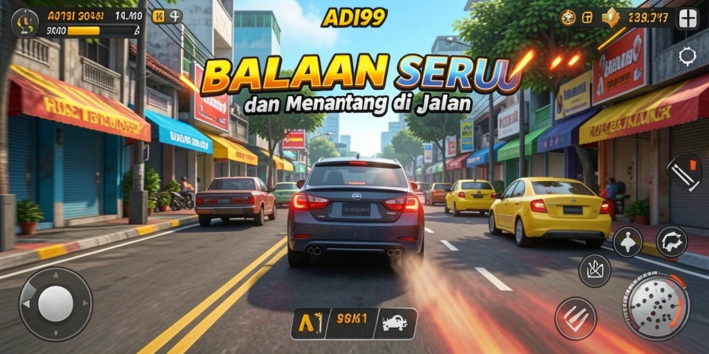 Gameplay balapan yang menegangkan dan seru di ADI99.