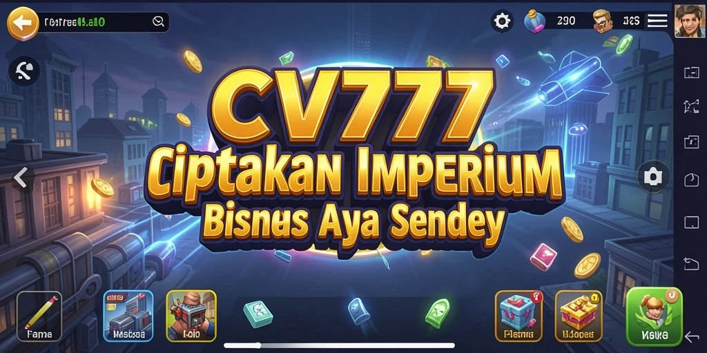 Screenshot gameplay CV777 menunjukkan aktivitas membangun bisnis yang mendebarkan.