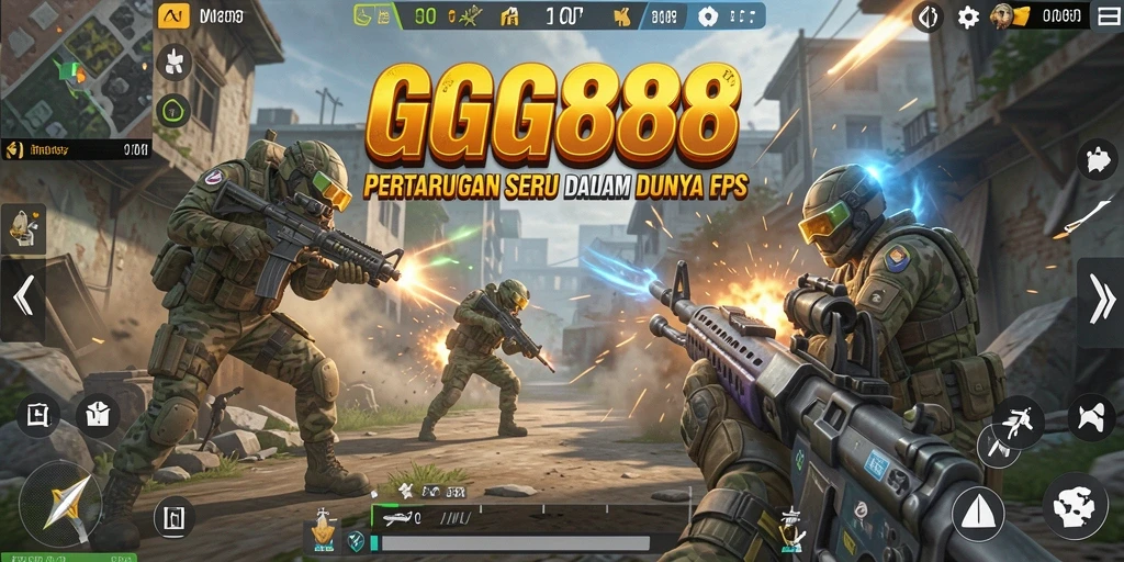 Tampilan seru dari aksi tembak-menembak di GGG888.