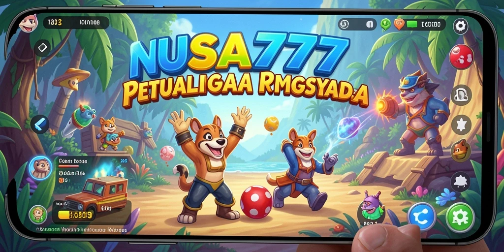 Tampilan gameplay seru NUSA777 yang menantang dan penuh warna.