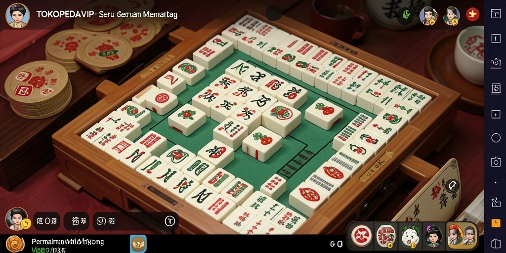 Tampilan menarik saat bermain Mahjong di TOKOPEDIAVIP.